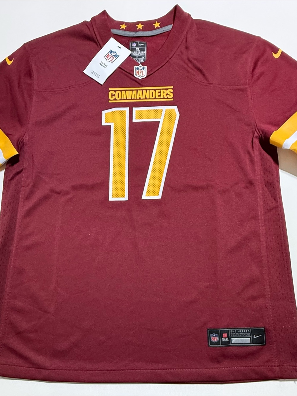 Nike Burgundy and Gold Washington Commanders #17 Jersey